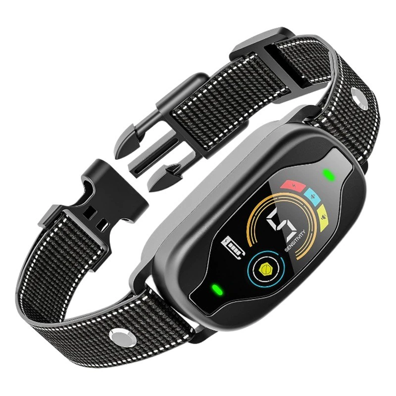 Трансграничный новый цветной экран Устройство остановки коры зарядка водонепроницаемый ошейник с электрическим током для домашних животных автоматический анти-лай собаки умный стоп коры производитель