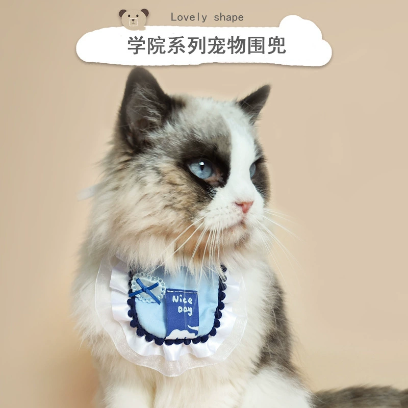 Изготовитель стиль милый нагрудник для домашних животных шнуровка маленькая собака рот полотенце летняя кошка шарф для домашних животных
