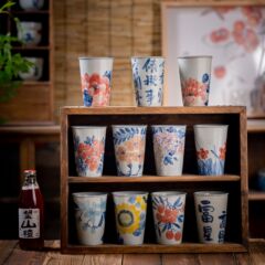 300mlセイコー中国風コーラカップ景徳鎮高温釉薬下彩手描き家庭用シンプルなコップ食器