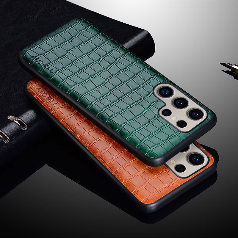 Classic Crocodile Leather Case for Samsung Galaxy S25 Ultra Sam S24FE Classic Crocodile Leather Case for Samsung Galaxy S25 Ultra Sam S24FE