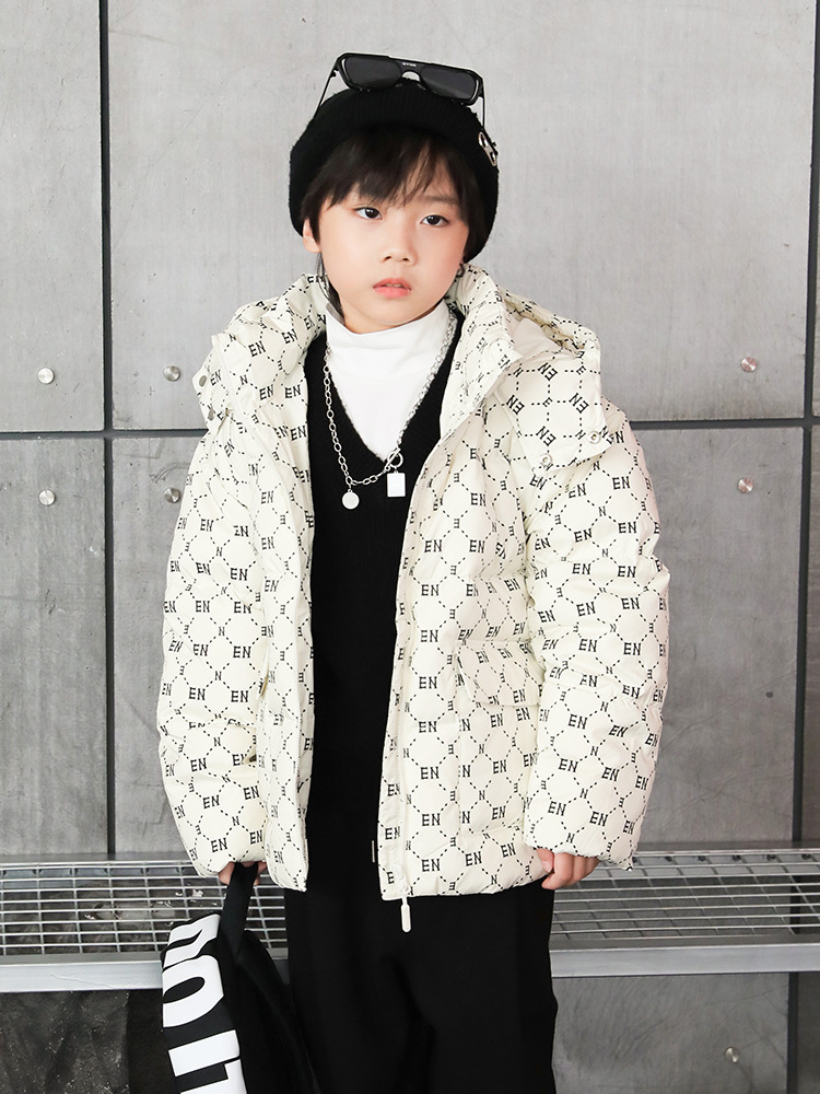 Children's winter velvet down jacket for boys