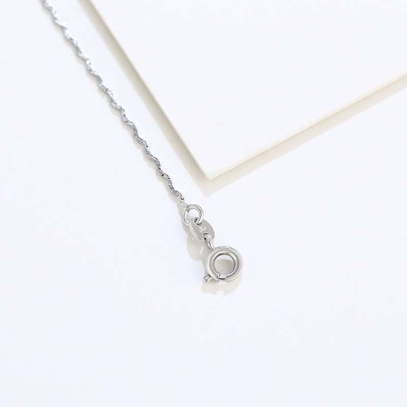 Xuping joyería simple blanco fino corrugado cadena colgante con cadena personalidad de la moda cadena de cadena única collar para las mujeres