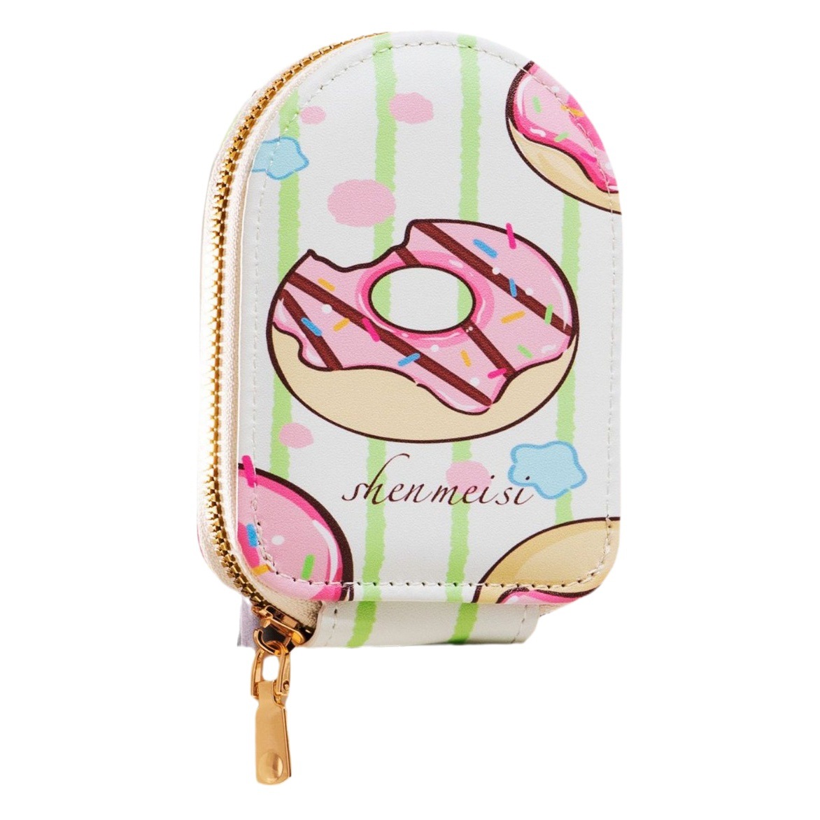 Donuts de dibujos animados transfronterizos lindo paquete de tarjetas de órgano temu venta caliente monedero de dibujos animados paquete de identificación de múltiples tarjetas