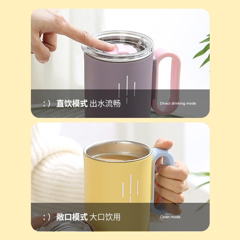 家用随手杯便携双层304不锈钢保温杯高颜值轻奢感咖啡马克杯|undefined