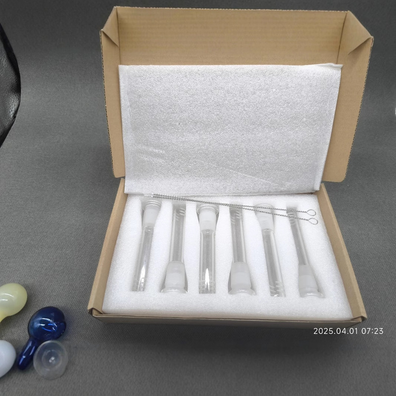 Pearl cotton packaging cross-border hot-selling glass pipe accessories insert rod 10-12-14-16cm a set of 6 with brush Pearl cotton packaging cross-border hot-selling glass pipe accessories insert rod 10-12-14-16cm a set of 6 with brush