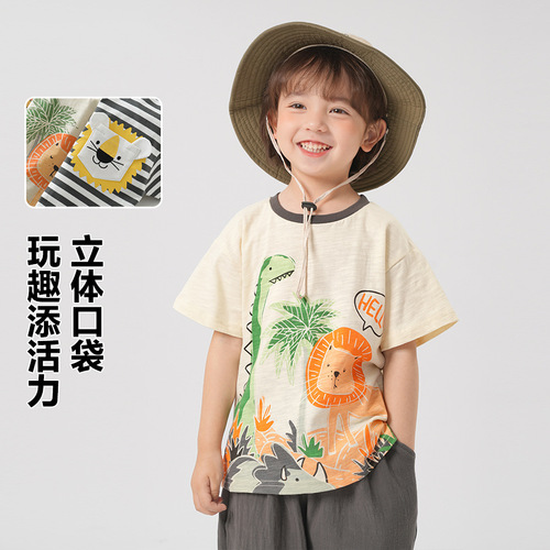 Righto European-style Boys' Short-Sleeve T-Shirt Summer Kids' Clothing for Children & Babies — Lightweight, Half-Sleeve Top Perfect for Hot Summers