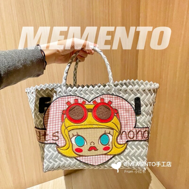 Thai Cute Handwoven Bag Large Capacity Women's Bag Commuter Casual Tote Bag Souvenir Vacation Shoulder Bag Thai Cute Handwoven Bag Large Capacity Women's Bag Commuter Casual Tote Bag Souvenir Vacation Shoulder Bag