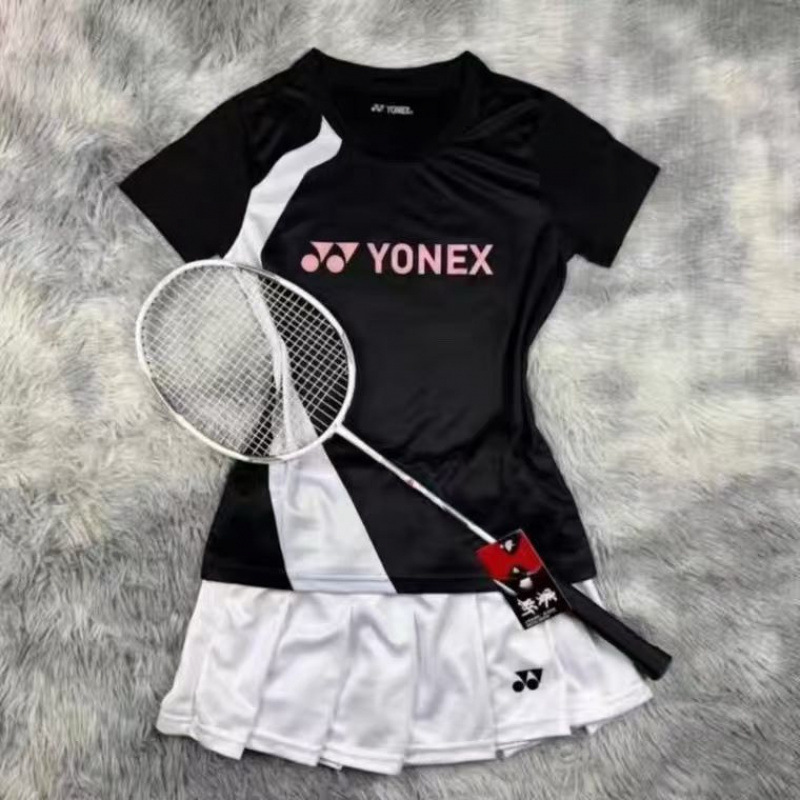 2025 新 yy 競技バドミントンユニフォーム男性と女性の競技ユニフォームスーツ速乾性通気性トレーニング半袖スーツカップル|undefined