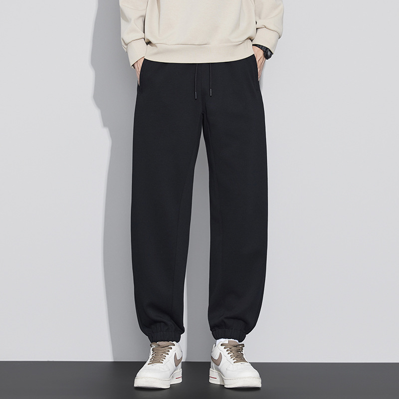 2025 nuevo otoño y invierno dos pantalones abiertos para hombres simples japoneses pantalones de calzado para hombres americanos pantalones casuales sueltos