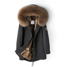 芬兰进口整皮狐狸毛派克服女可脱卸内胆保暖皮草外套冬季年轻新款