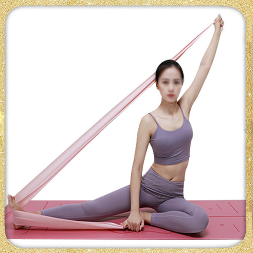 TPE Yoga Elastic Band Fitness Resistance Glute Kickback Shoulder Neck Stretching Training Equipment Deep Squat Anti-Slip Stretch Band