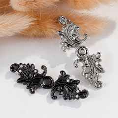 Hanfu Mother-and-Child Buckle: Ming Dynasty Double-Button Design, Song Dynasty Retro Style, Vintage Metal Disc Buttons, Stand-Up Collar Shawl with Cloud Shoulder Embellishments, Ornate Chinese-Style Buttons