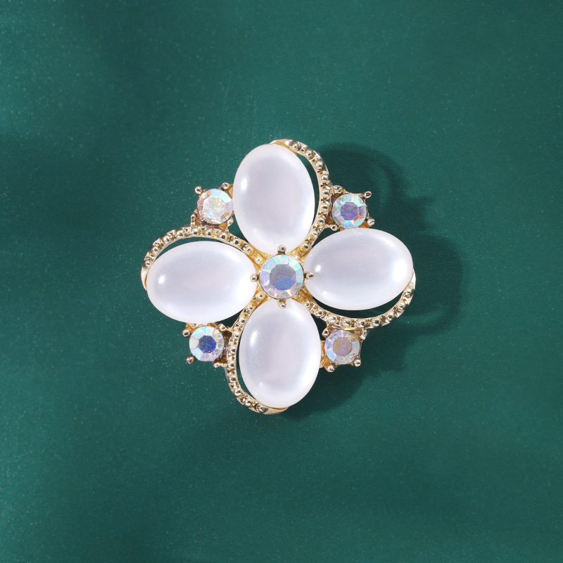 2024 nuevo día de la madre venta caliente broche de ópalo mujer con incrustaciones de diamantes de imitación broche accesorios de ropa joyería image 42