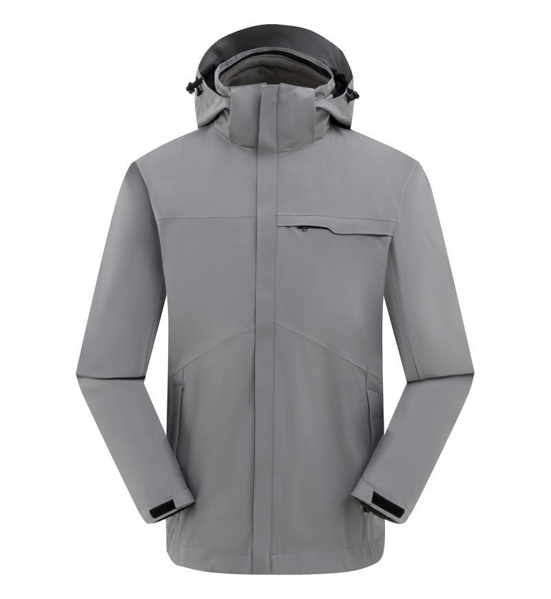 Chaqueta exterior de sellado térmico tres en uno con logotipo impreso personalizado de doble cara polar cálido chaqueta impermeable de negocios de alta gama