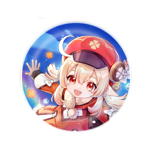 Genshin Impact Game Peripheral Badge Anime Brooch Ganyu Qingqing 58MM Badge Tinplate Badge