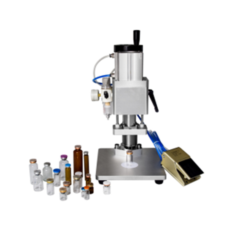 玻璃安瓶封口机气动安瓶锁口机西林瓶抓盖机升降式压口机厂家