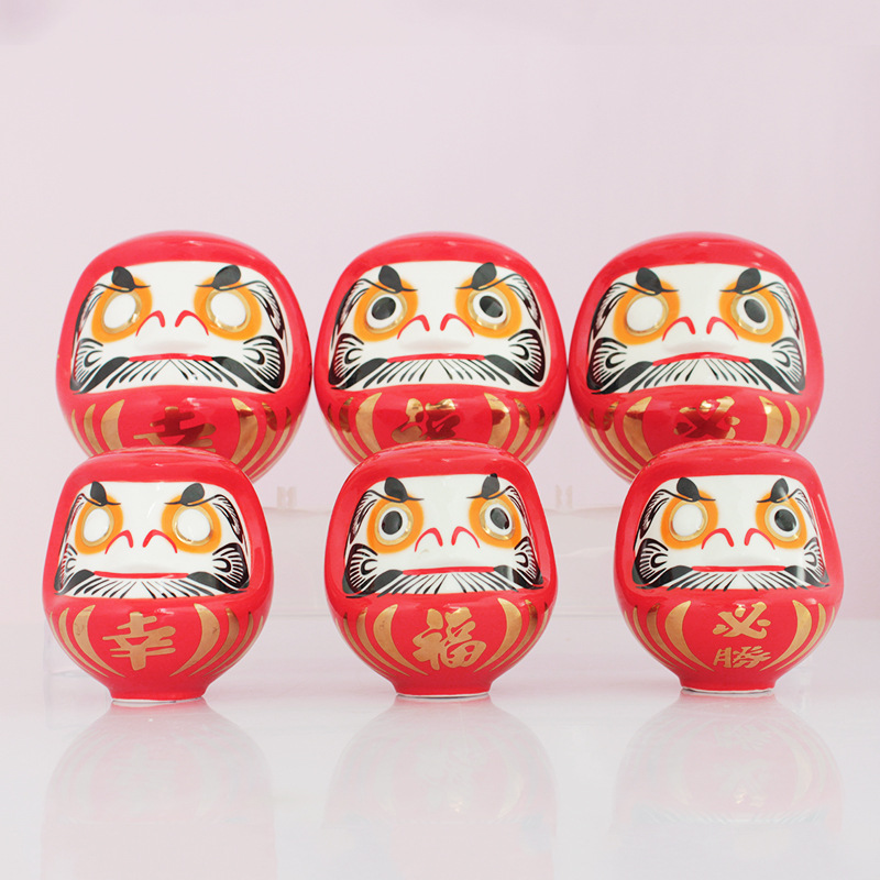 Adornos de cerámica creativa, origen japonés, bendición, fortuna, Damo tumbler, significado, regalo afortunado