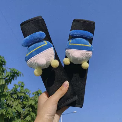 Sürətlər qutusu və əl tormozu başlıqları Car Creative Cute Cartoon Soft - blue-duck-small-butt-shoulder-pair-black-pair