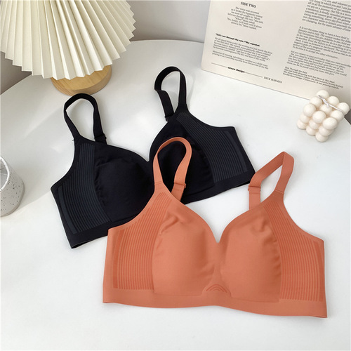 Seamless underwear for women, thin style, push-up big breasts, small breasts, anti-sagging, women's special no-wire bra for small breasts