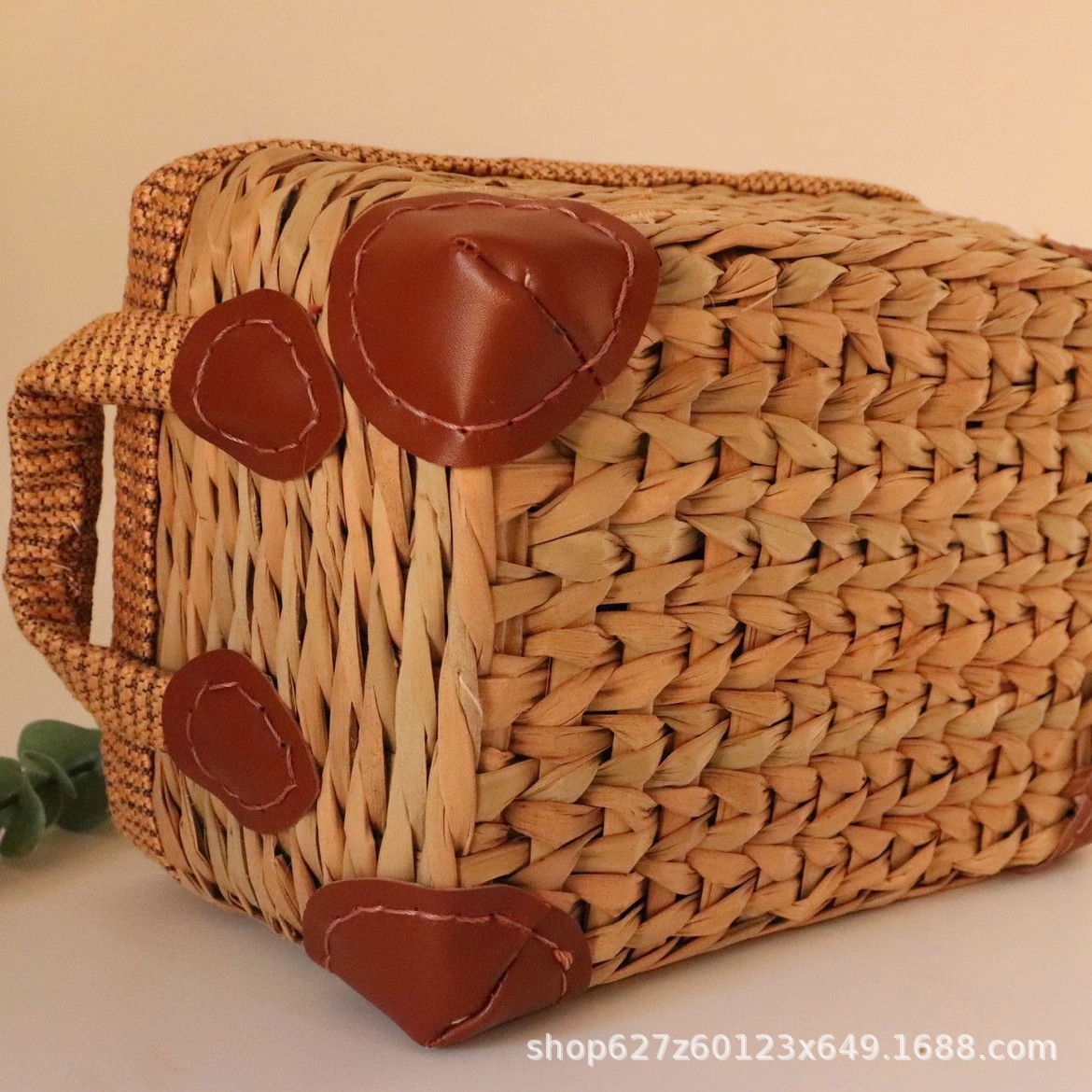 Cesta de almacenamiento personalizada Cesta de almacenamiento de mimbre Cesta de bocadillos de ropa interior de paja Cesta de almacenamiento de calcetines Cesta de llaves de escritorio de mimbre almacenamiento