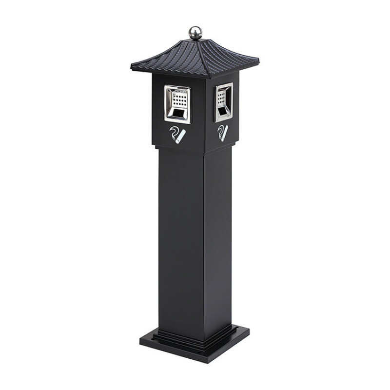 New eaves-style vertical ashtray for Chinese-style hotels, residential areas, parks, and smoking areas, model A-40A New eaves-style vertical ashtray for Chinese-style hotels, residential areas, parks, and smoking areas, model A-40A