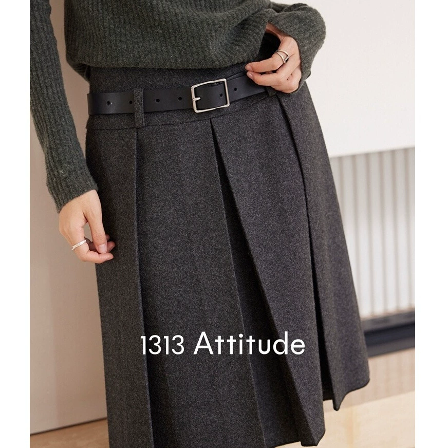 [Спот] 1313 высокая текстура волос JI! Темно-серые плиссированные юбки колледжа