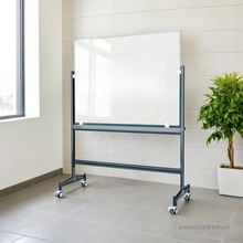钢化玻璃白板写字板支架式磁性可擦写带架子公司开会办公会议室家