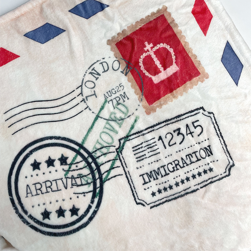 Amazon Transfronteriza Popular manta de franela manta de aire acondicionado manta de transferencia térmica dibujo DIY carta patrón Manta