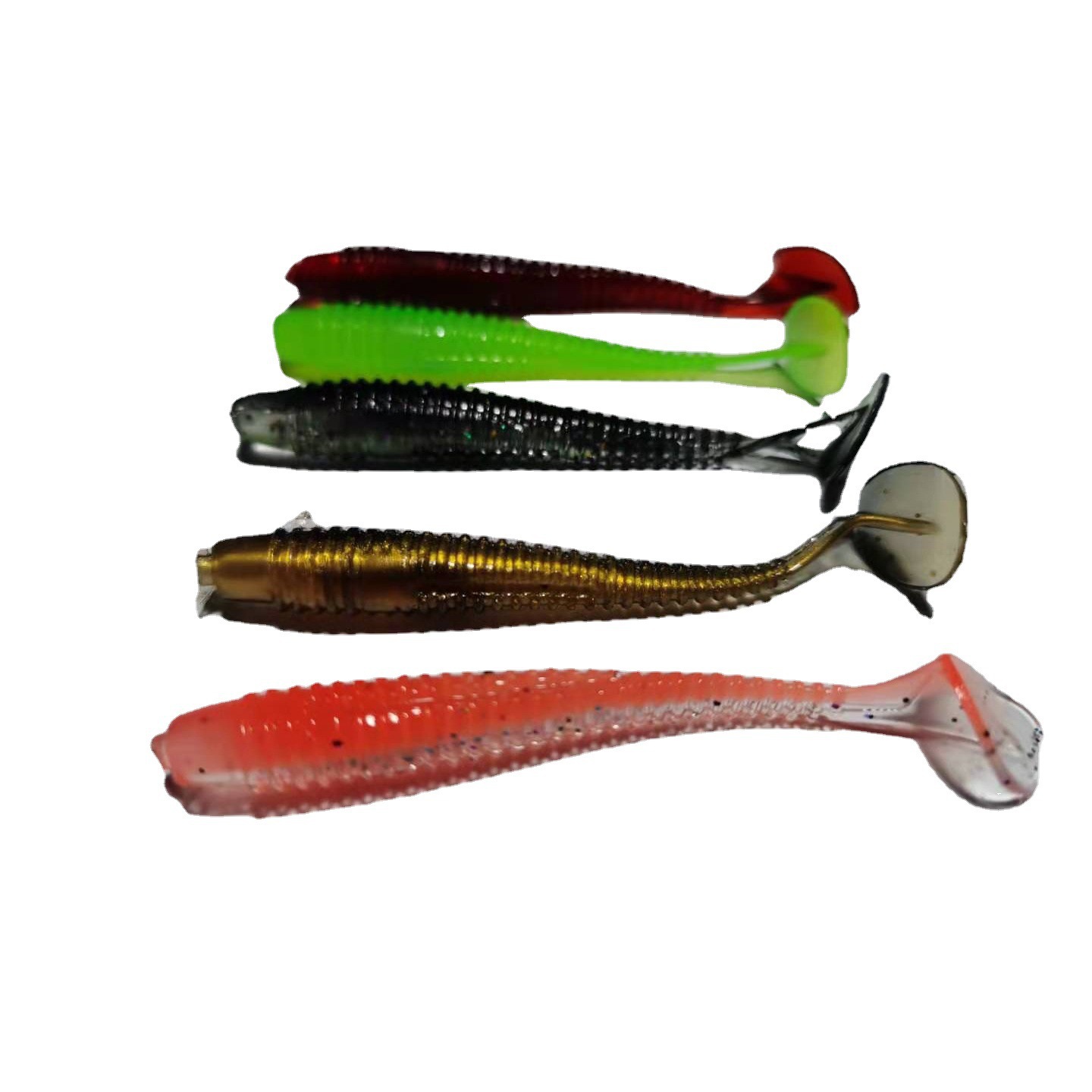 12 Colors Paddle Tail Fishing Lures Soft Plastic Baits Fresh Water Bass Swimbait Tackle Gear