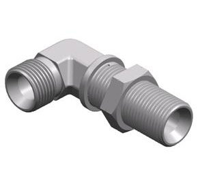 6B9-LN 90°弯英管外螺纹60°内锥过板接头