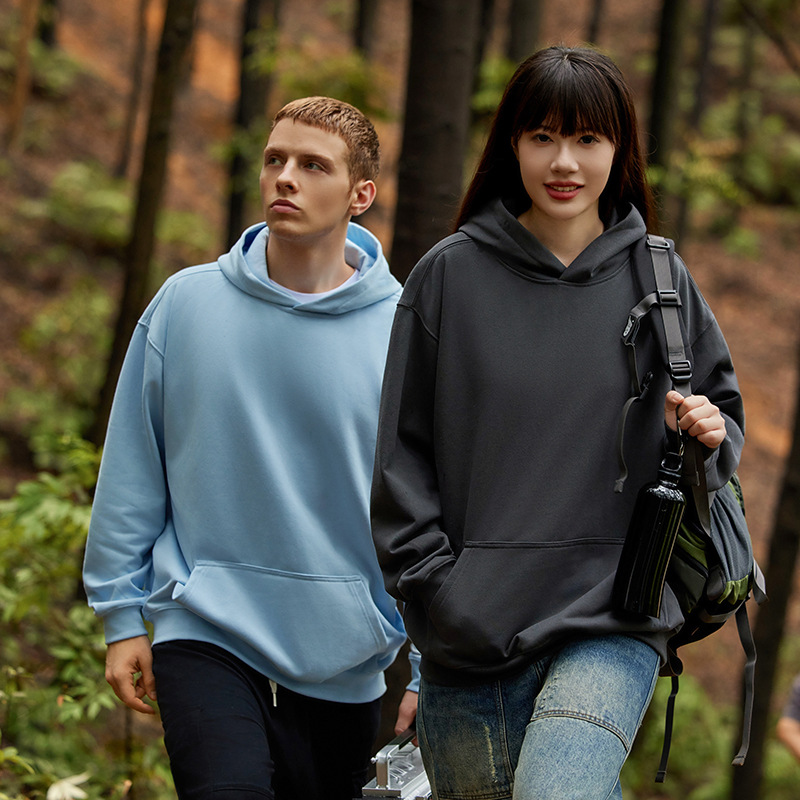 Otoño y invierno 450 gramos de pesado hookah logotipo impresa camiseta cultural de grupo camiseta publicitaria suéter personalizada