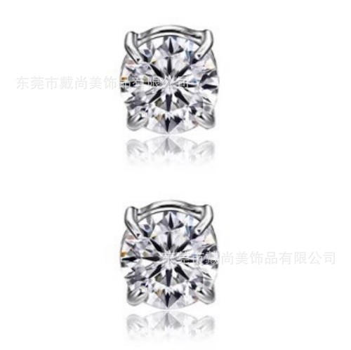 Amazon's same style non-pierced magnet ear clip magnetic earrings zircon fake earrings unisex fashionable earrings