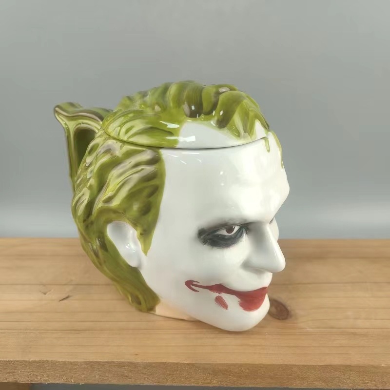 Serie de la Liga de la Justicia Joker taza de cerámica 3D taza de agua muñeca hecha a mano decoración de oficina