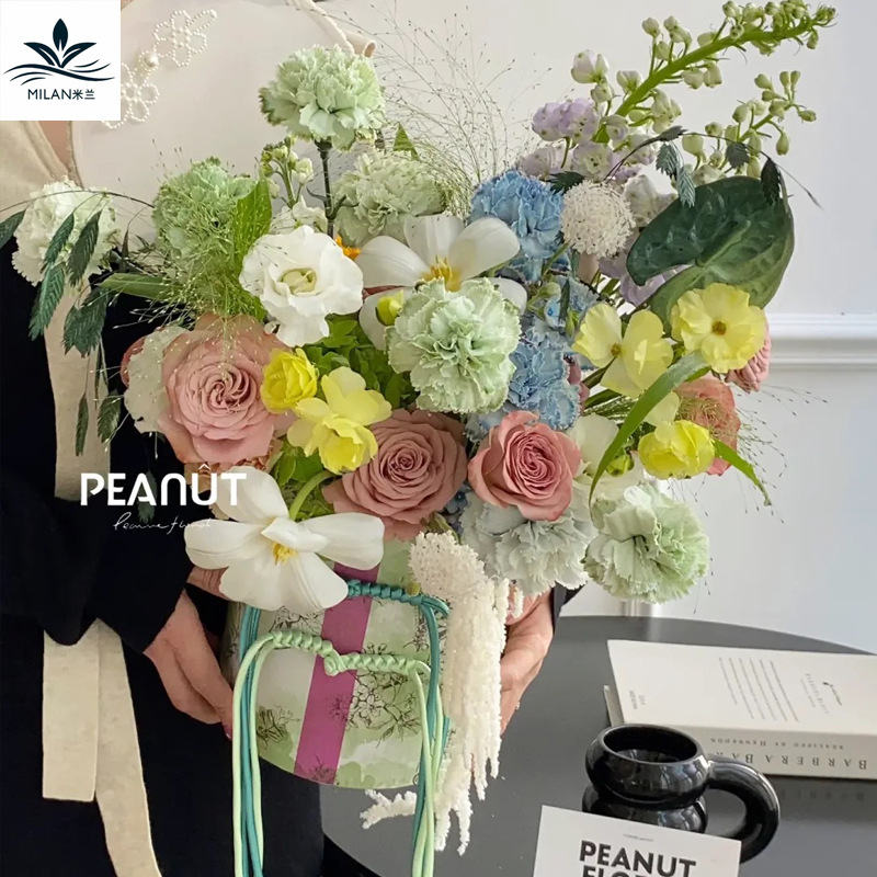 Día de la madre nuevo chino cheongsam cola larga hebilla hecha a mano DIY material estilo chanel ronda ramo botones decorativos