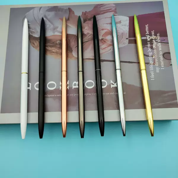 Factory wholesale desk pen spot metal ballpoint pen advertising gift pen hotel front desk pen can print logo
