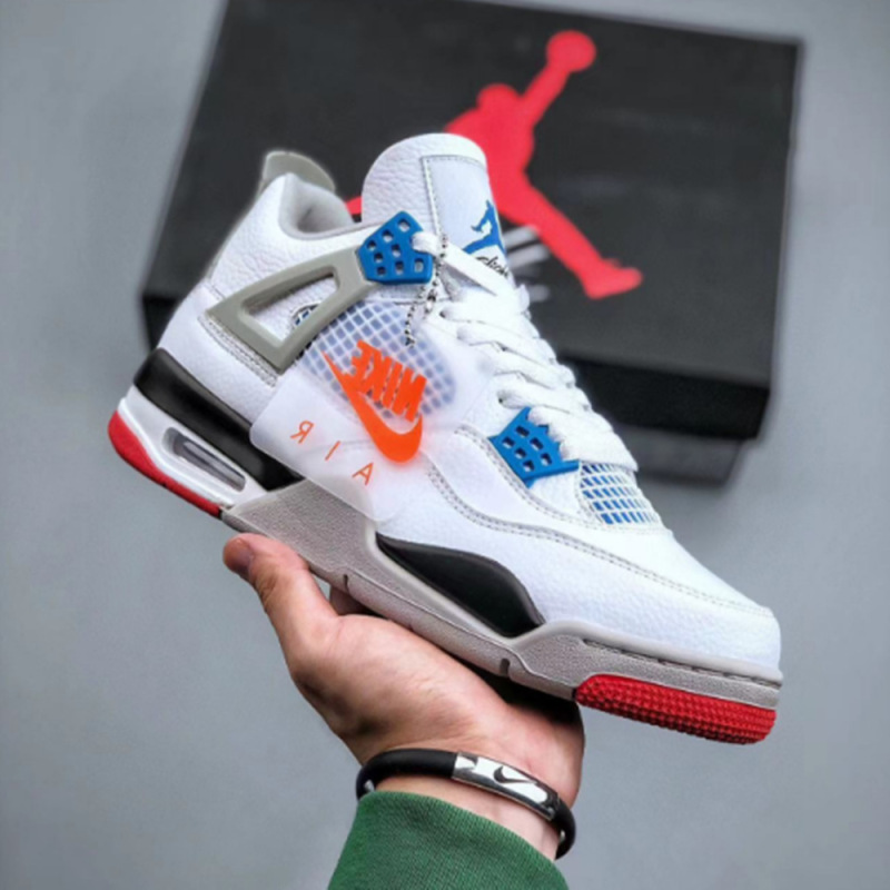 莆田靴工場卸売会社レベル AJ4 ミッドナイトブルー電気母黄白黒ジョー 4 外国貿易男性と女性のスポーツブルーシューズ|undefined