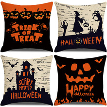 Fashion Pumpkin Castle Letter Linen Pillow Cases display picture 1