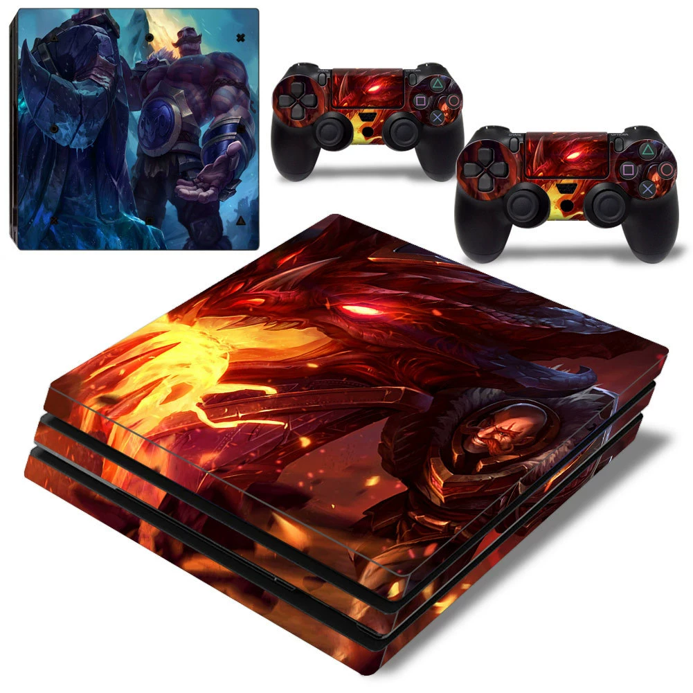 PS4 Pro игровая приставка набор наклеекFull body цветные стикеры крафт тема, легко наносится без клея