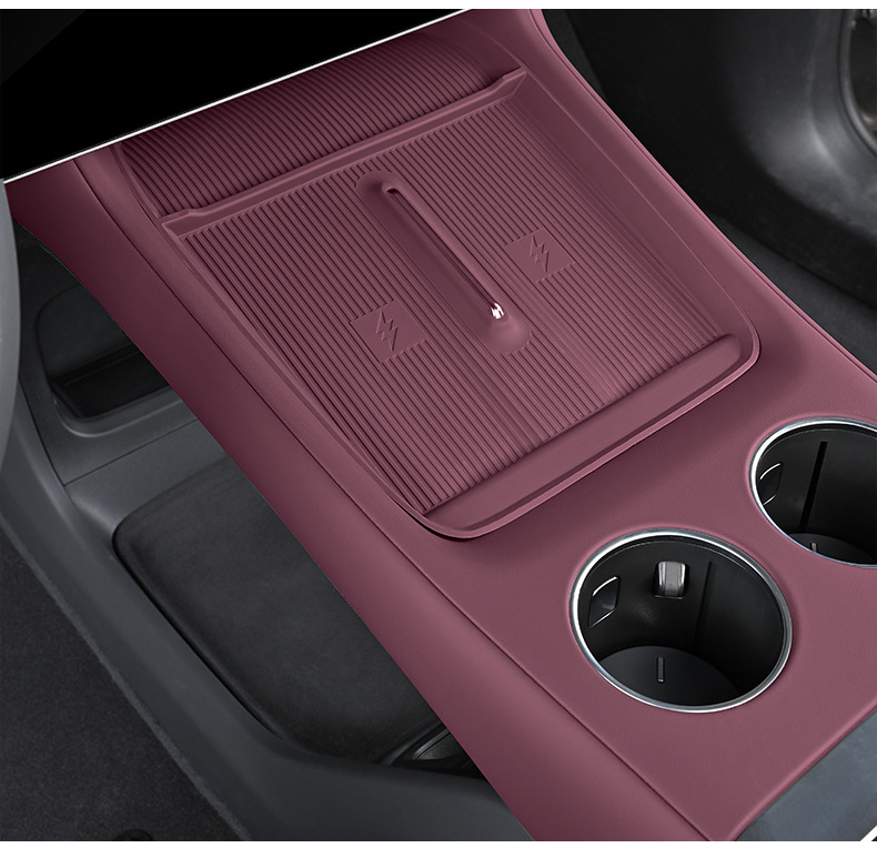 Suitable for Xiaomi Yu7 Front Water Cup Mat Protective Stickers, a Pair of Silicone Center Console Water Cup Anti-Slip Pads