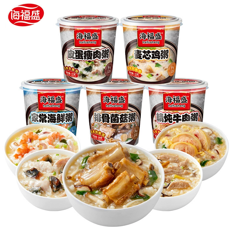 Бесплатная доставка Отвары быстрого приготовления Haifusheng для пивоварения Быстрорастворимые сублимированные отвары Удобные свиные яйца Постное мясо Завтрак Морепродукты Отвары Ленивые Народная Ночная еда