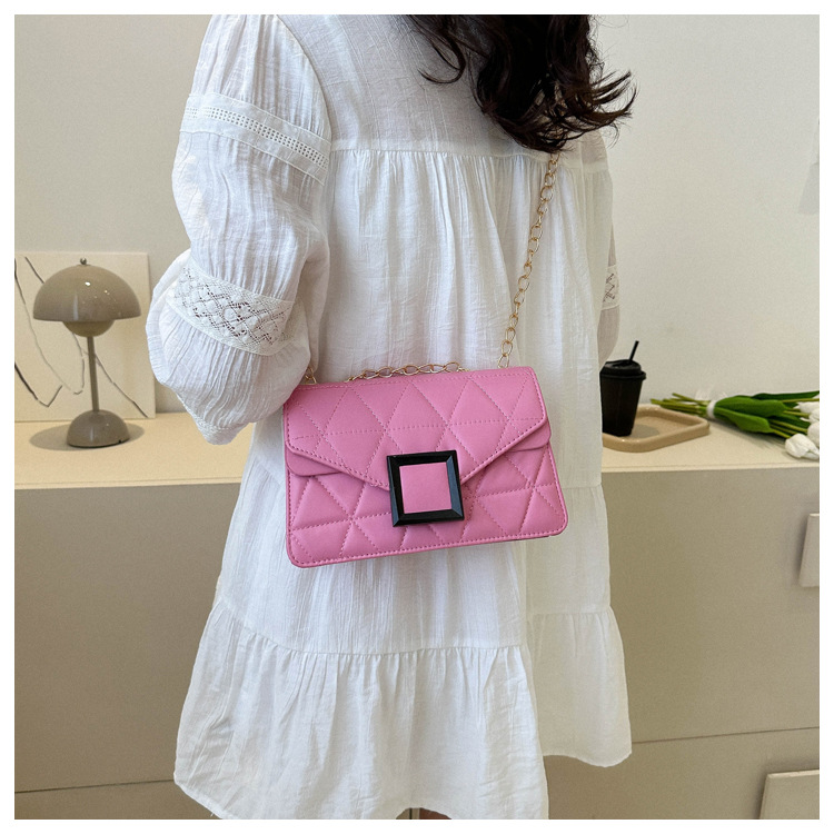 Women's Small Pu Leather Solid Color Streetwear Square Zipper Crossbody Bag display picture 36