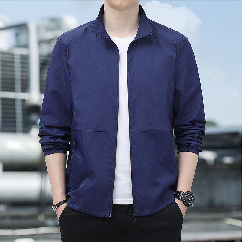 2026 Summer New Men's Ice Silk Breathable Sun Protection Clothing Outdoor Leisure Fishing Clothing Ice-Feel Upf50+ Top for Men