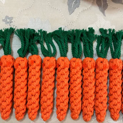 Pet Dog Toy Indestructible Chew-Resistant Carrot Knot Dog Toy for Teething Pet Supplies Amazon