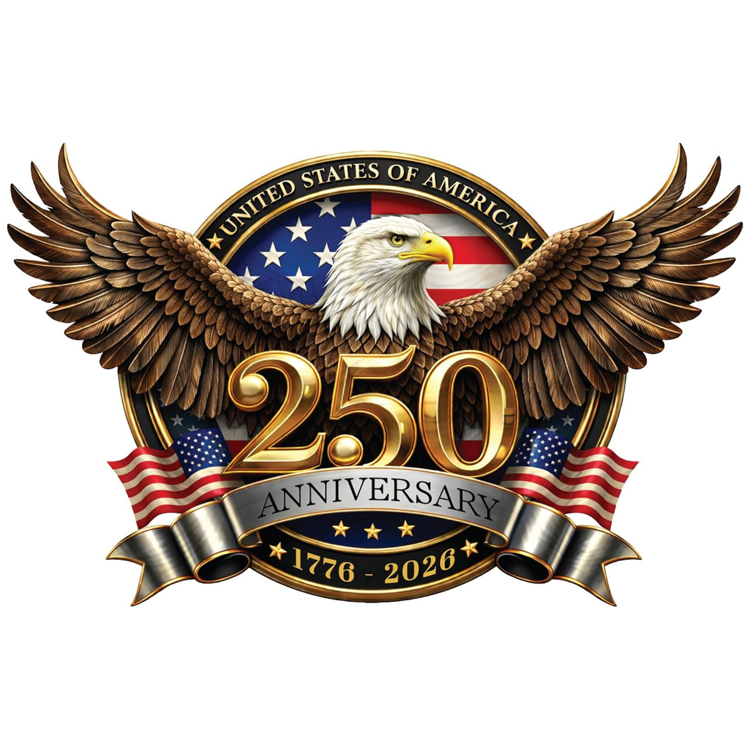 Amazon America 250th Anniversary Auto Stickers Patriotic American Vinyl Bumper Stickers