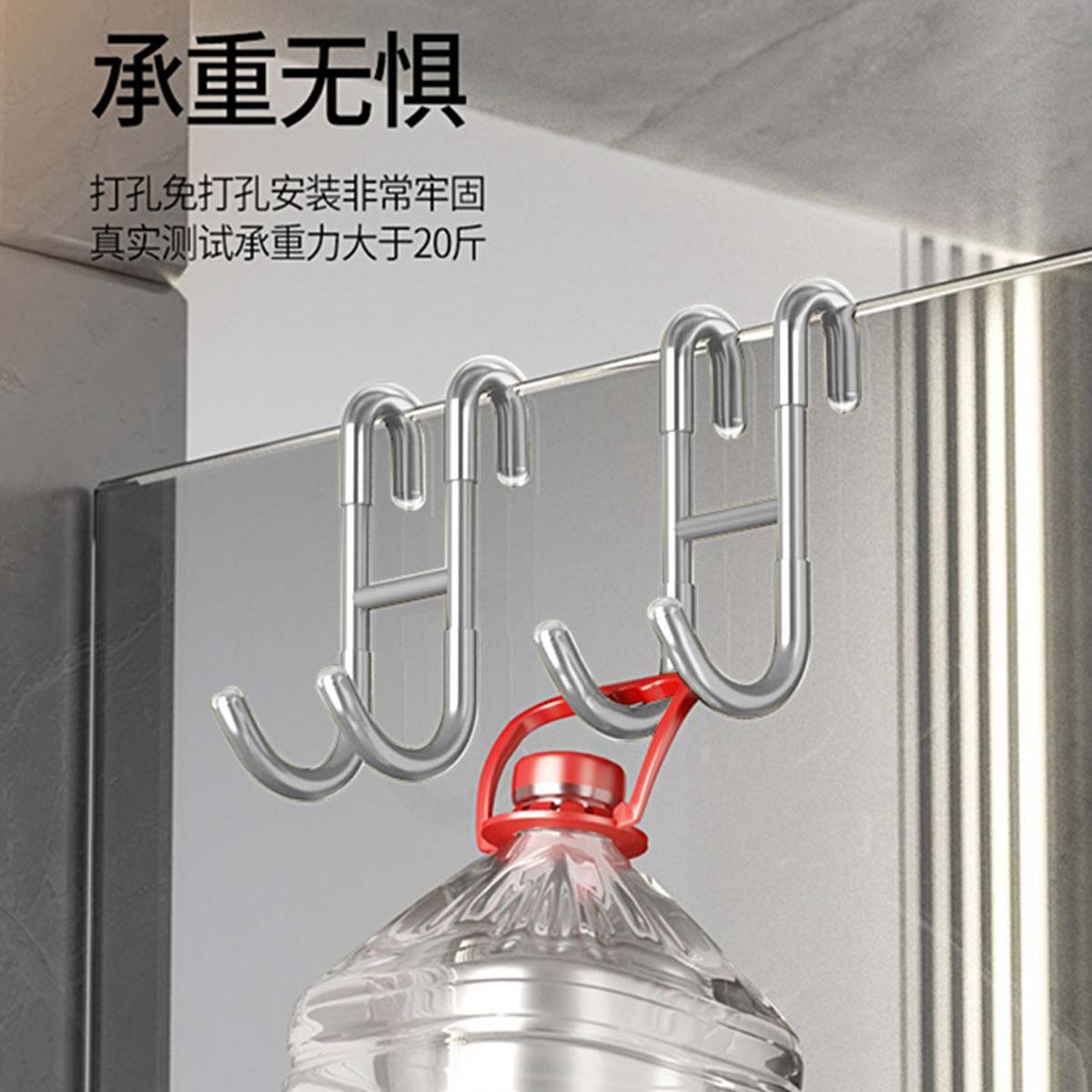 Acero inoxidable engrosado moldeado en forma de S doble gancho engrosado sólido sin perforación gancho fuerte no es fácil de deformar diámetro de alambre 6mm