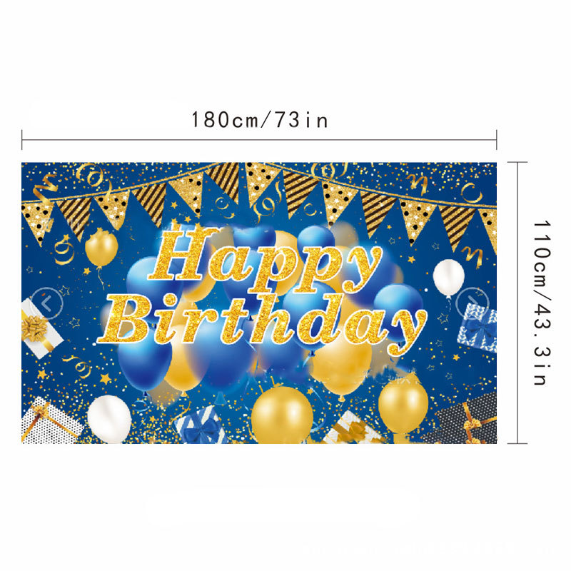 Fondo de fiesta con pancarta de feliz cumpleaños 2025, tela colgante para fotos con tema de cumpleaños, decoración fotográfica.