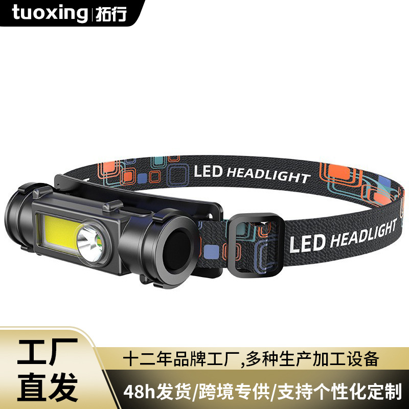 LED 헤드 램프 자석 작업 usb 충전 결근 헤드 램프 야외 모험 낚시 빛 밝은 밤 낚시 헤드 램프
