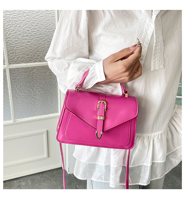 Bolso de hombro cruzado de moda con hebilla para mujer_voghion.com