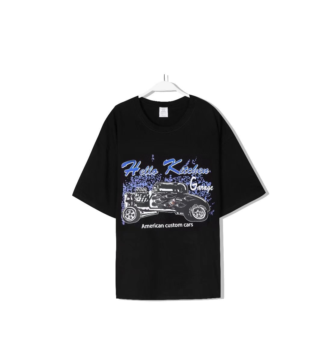 Car Print Round Neck Short-Sleeved T-Shirt NSXFL116175