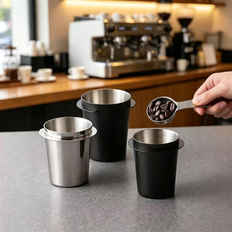 304 Stainless Steel Coffee Machine Powder Cup Freshly Ground Coffee Bean Measuring Cup Aroma Cup 51/53/58 Universal Powder Cup 304 Stainless Steel Coffee Machine Powder Cup Freshly Ground Coffee Bean Measuring Cup Aroma Cup 51/53/58 Universal Powder Cup